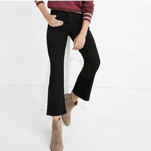 Madewell Black Flare Wide-Leg Jeans